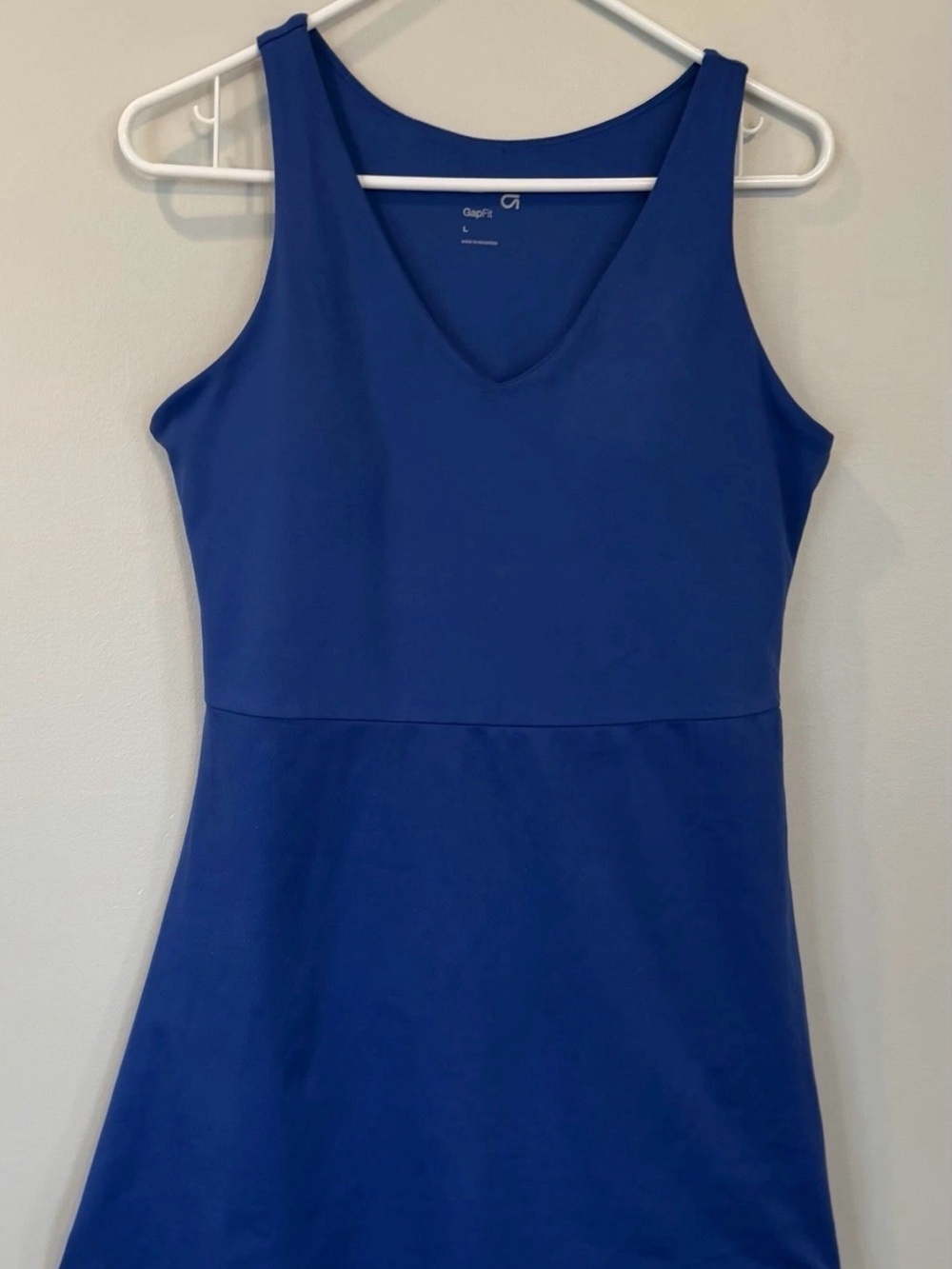 GAP Fit Sleeveless Athletic Mini Dress in Royal Blue with build in Shorts